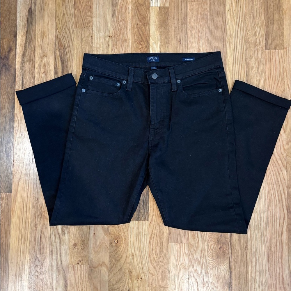JCREW men’s black straight leg jeans